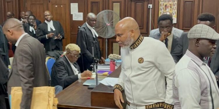 Nnamdi Kanu files criminal complaint against DSS witnesses over ‘false evidence’ claim
