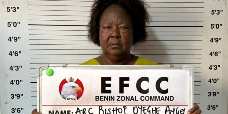 EFCC arrests female ‘archbishop’ over church members spraying naira on cow during service